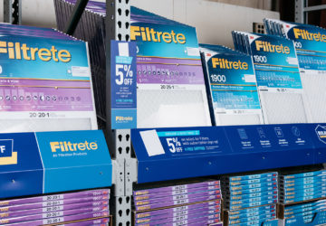 3M Filtrete home improvement store rack